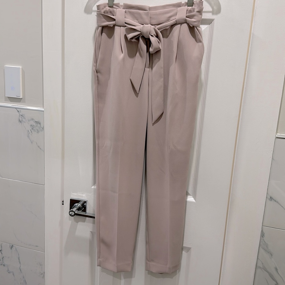 Express Tie Waist Ankle Pants - Petite